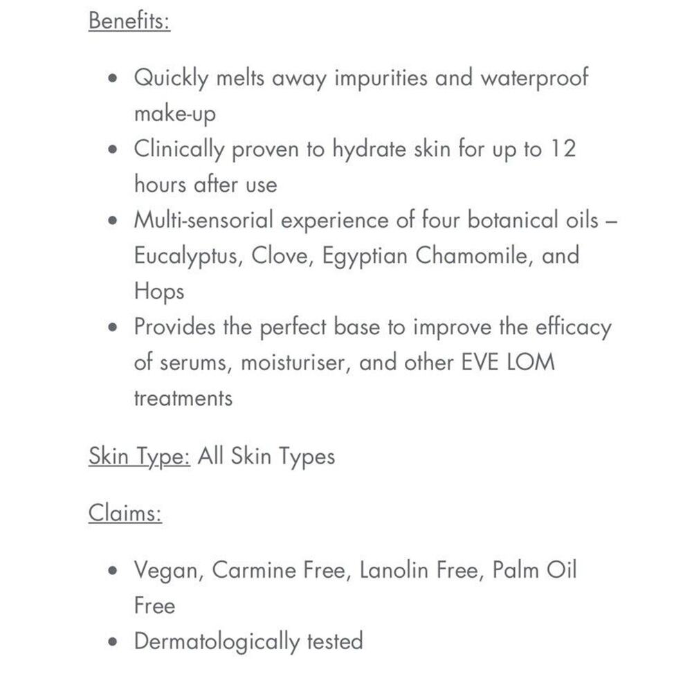 EVE LOM Gel Balm Cleanser + Creme Cleanser + Radiance Transforming Mask ~ NWOB - Picture 5 of 6